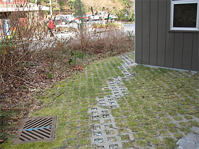 Permeable paving is a paving system which allows rainwater to percolate into the underlying soil.