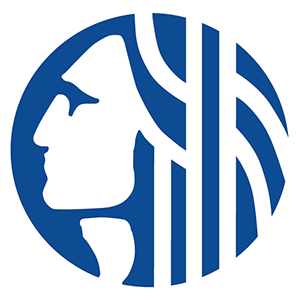 Chief Seattle logo in blue. 