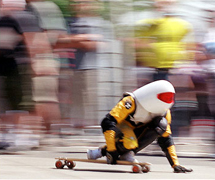 Image of speed skateboarder