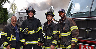 Youth participating in the fire cadet program.