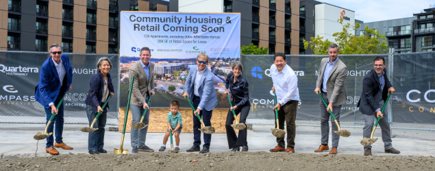 Mayor Harrell and local leaders at Quaterra Groundbreaking
