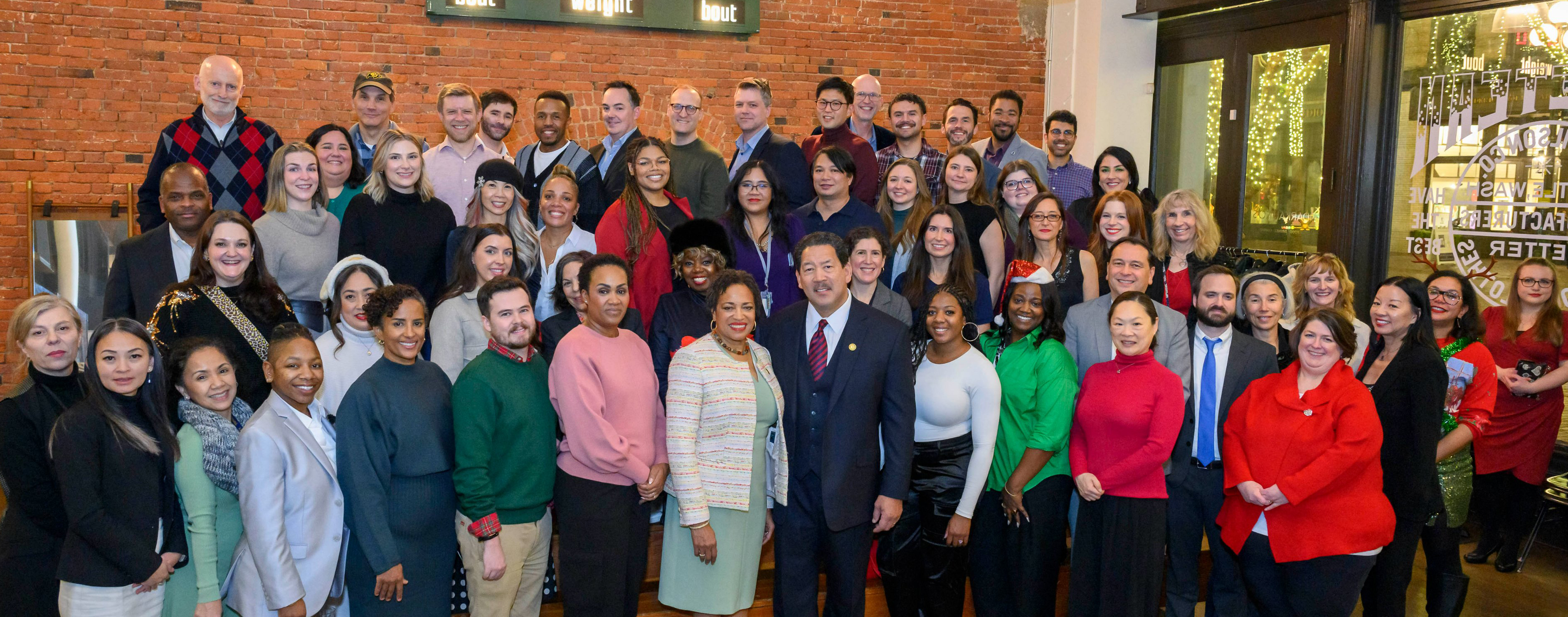 Mayor Harrell with staff and cabinet
