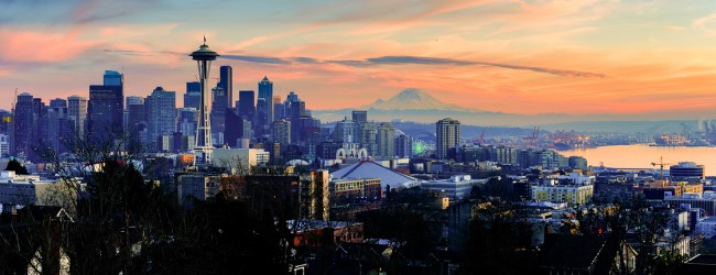 Seattle Skyline with Rainier in background