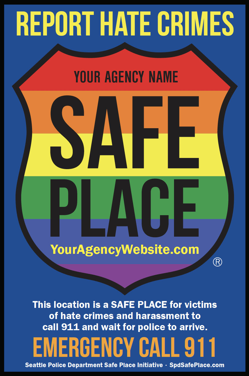 Sample of what a Safe Place Decal looks like