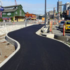 Bike lane under construction.