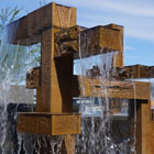 Historic bronze Waterfront Fountain. 