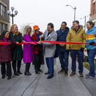 Ribbon cutting of the Pioneer Square East-West Improvements Project with partners at the Alliance for Pioneer Square, Emerald City Guitars and other community members. 