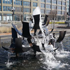 The Joshua Green Fountain by George Tsutakawa was restored and relocated along the Park Promenade. 