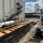 Union Street Pedestrian Bridge under construction
