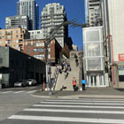 View from Alaskan Way at Union Street, looking east