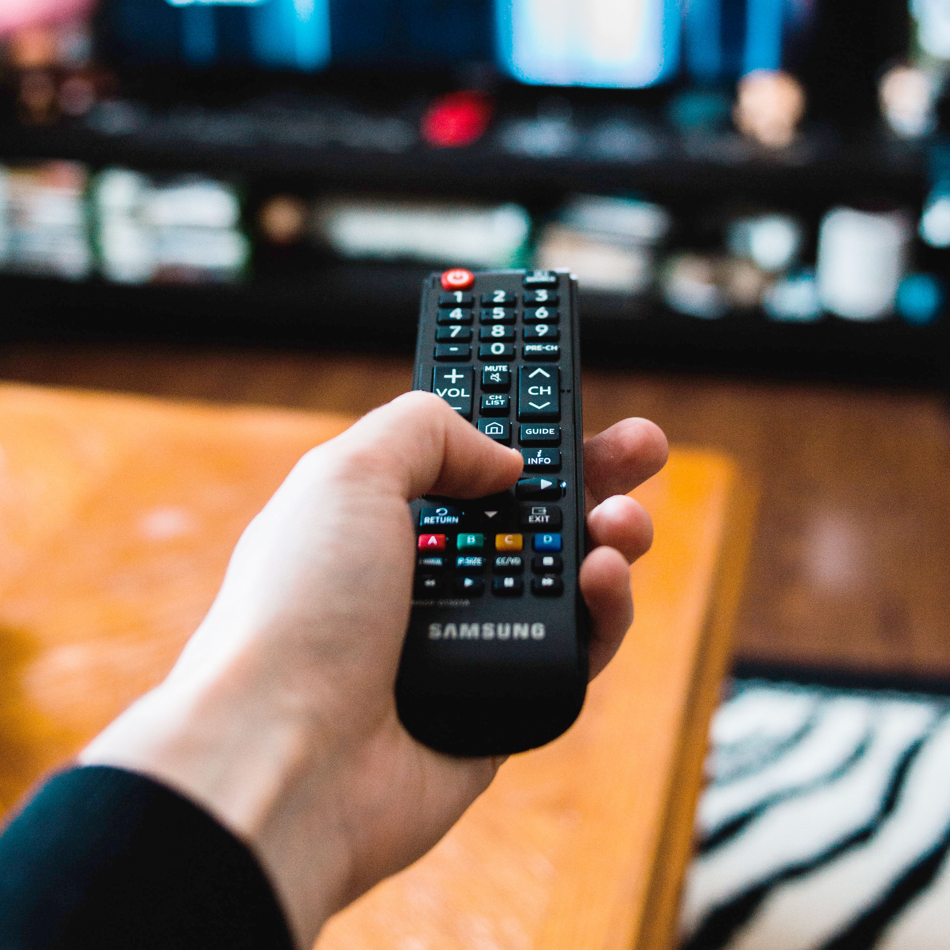 Person using a cable remote