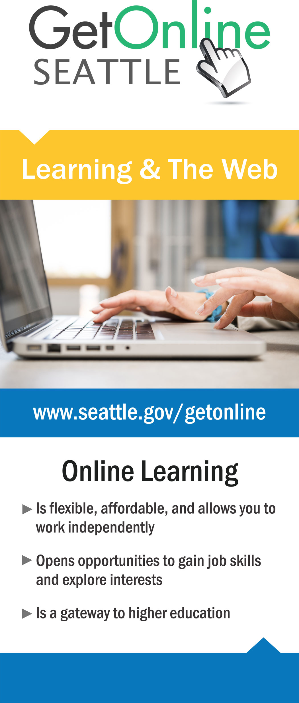 Online Learning Leaflet front